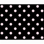 Polka Dots - Piggy Pink on Black Collage 8  x 10 
