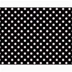 Polka Dots - Piggy Pink on Black Collage 11  x 14 