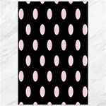 Polka Dots - Piggy Pink on Black Canvas 12  x 18 
