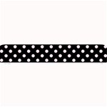 Polka Dots - Piggy Pink on Black Small Bar Mat