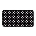 Polka Dots - Piggy Pink on Black Medium Bar Mat