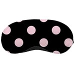 Polka Dots - Piggy Pink on Black Sleeping Mask