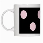 Polka Dots - Piggy Pink on Black Black Mug