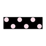Polka Dots - Piggy Pink on Black Sticker Bumper (100 pack)