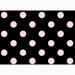 Polka Dots - Piggy Pink on Black 5  x 7  Photo Cards