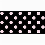 Polka Dots - Piggy Pink on Black 4  x 8  Photo Cards