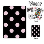 Polka Dots - Piggy Pink on Black Multi-purpose Cards (Rectangle)