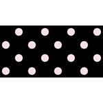Polka Dots - Piggy Pink on Black YOU ARE INVITED 3D Greeting Card (8x4)