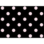 Polka Dots - Piggy Pink on Black Birthday Cake 3D Greeting Card (7x5)