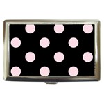 Polka Dots - Piggy Pink on Black Cigarette Money Case