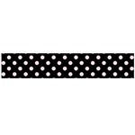 Polka Dots - Pale Pink on Black Flano Scarf (Large)