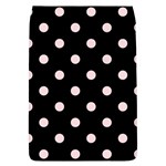 Polka Dots - Pale Pink on Black Removable Flap Cover (L)