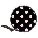 Polka Dots - Pale Pink on Black Classic 20-CD Wallet