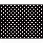 Polka Dots - Pale Pink on Black Collage 11  x 14 