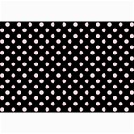 Polka Dots - Pale Pink on Black Collage 12  x 18 