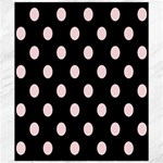 Polka Dots - Pale Pink on Black Canvas 20  x 24 