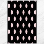 Polka Dots - Pale Pink on Black Canvas 20  x 30 