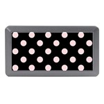 Polka Dots - Pale Pink on Black Memory Card Reader (Mini)