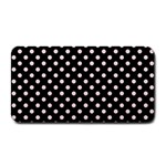Polka Dots - Pale Pink on Black Medium Bar Mat