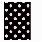 Polka Dots - Pale Pink on Black Large Garden Flag (Two Sides)