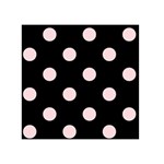 Polka Dots - Pale Pink on Black Greeting Card 5  x 7 