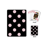 Polka Dots - Pale Pink on Black Playing Cards (Mini)