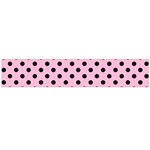 Polka Dots - Black on Cotton Candy Pink Flano Scarf (Large)