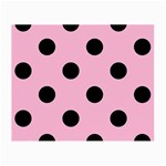 Polka Dots - Black on Cotton Candy Pink Small Glasses Cloth