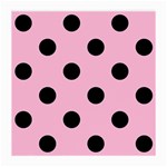 Polka Dots - Black on Cotton Candy Pink Medium Glasses Cloth