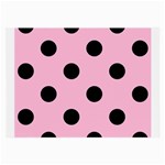 Polka Dots - Black on Cotton Candy Pink Large Glasses Cloth (2 Sides)