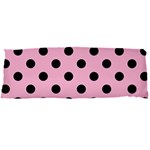 Polka Dots - Black on Cotton Candy Pink Body Pillow Case Dakimakura (Two Sides)