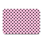 Polka Dots - Black on Cotton Candy Pink Plate Mat