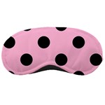 Polka Dots - Black on Cotton Candy Pink Sleeping Mask