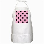 Polka Dots - Black on Cotton Candy Pink BBQ Apron