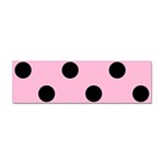 Polka Dots - Black on Cotton Candy Pink Sticker (Bumper)