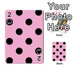 Polka Dots - Black on Cotton Candy Pink Playing Cards 54 Designs