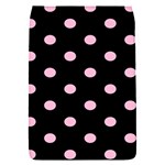 Polka Dots - Cotton Candy Pink on Black Removable Flap Cover (S)