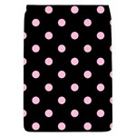 Polka Dots - Cotton Candy Pink on Black Removable Flap Cover (L)