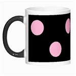 Polka Dots - Cotton Candy Pink on Black Morph Mug