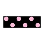 Polka Dots - Cotton Candy Pink on Black Sticker Bumper (10 pack)