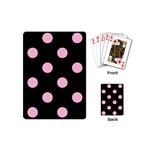 Polka Dots - Cotton Candy Pink on Black Playing Cards (Mini)