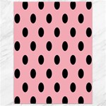 Polka Dots - Black on Light Pink Canvas 18  x 24 