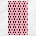 Polka Dots - Black on Light Pink Canvas 40  x 72 