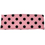 Polka Dots - Black on Light Pink Body Pillow Case (Dakimakura) (One Side)