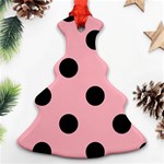 Polka Dots - Black on Light Pink Ornament (Christmas Tree)