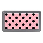 Polka Dots - Black on Light Pink Memory Card Reader (Mini)
