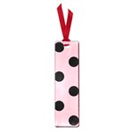 Polka Dots - Black on Light Pink Small Book Mark