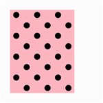 Polka Dots - Black on Light Pink Small Garden Flag (Two Sides)