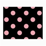 Polka Dots - Light Pink on Black Small Glasses Cloth