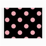 Polka Dots - Light Pink on Black Large Glasses Cloth
